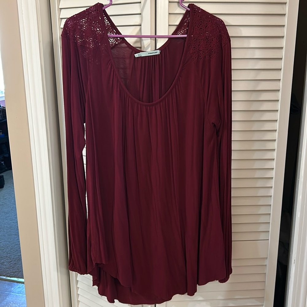 Maroon/Red long sleeve